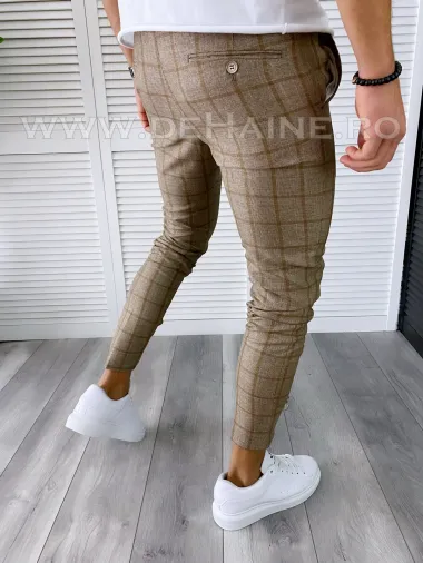 Pantaloni barbati casual regular fit in carouri B1733 5-5.3